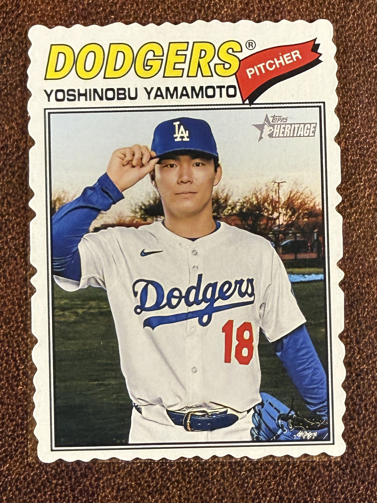 Yoshinobu Yamamoto - 2026 Topps Heritage - Deckle Edge - Dodgers