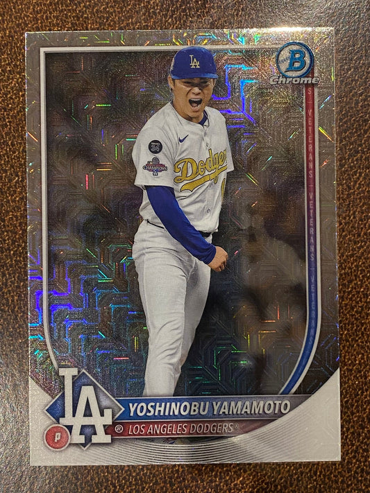 Yoshinobu Yamamoto - 2025 Bowman Chrome - Mojo - Dodgers (#76)