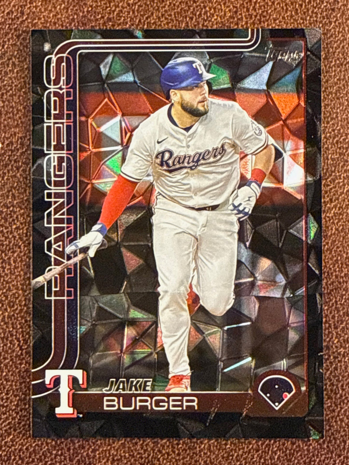 Jake Burger - 2025 Topps Update - BLACK Diamante /10 - Rangers