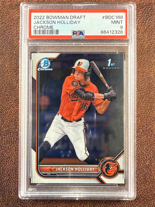 Jackson Holliday - 2022 Bowman Draft - 1st Bowman Chrome (PSA 9) - Orioles