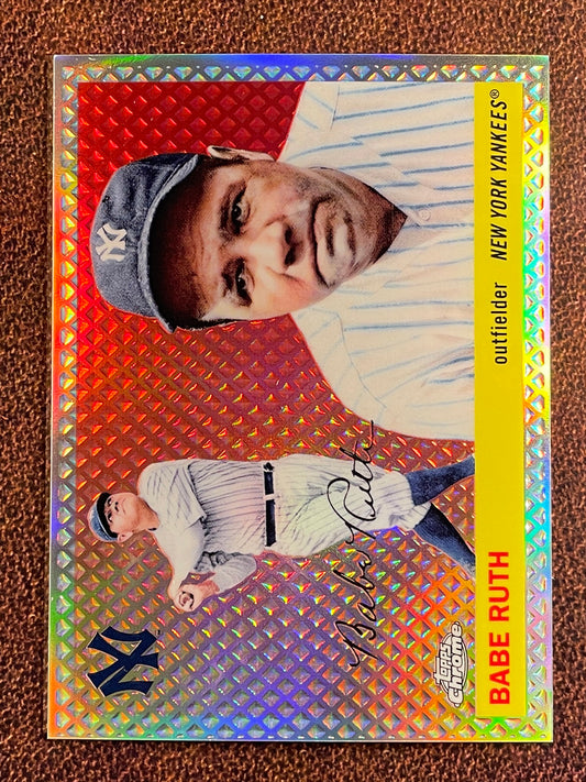 Babe Ruth - 2025 Topps Chrome Platinum - Diamond Etch Refractor /55 (*Slight corner issues*) - Yankees