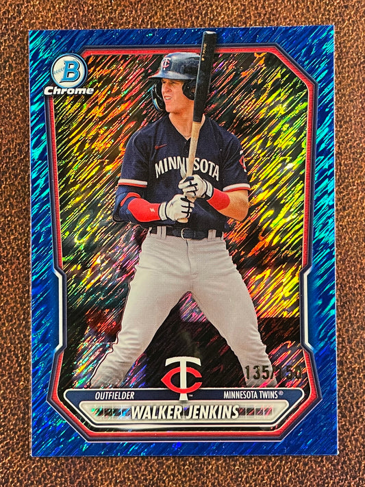 Walker Jenkins - 2026 Bowman - BLUE Shimmer Refractor /150 - Twins