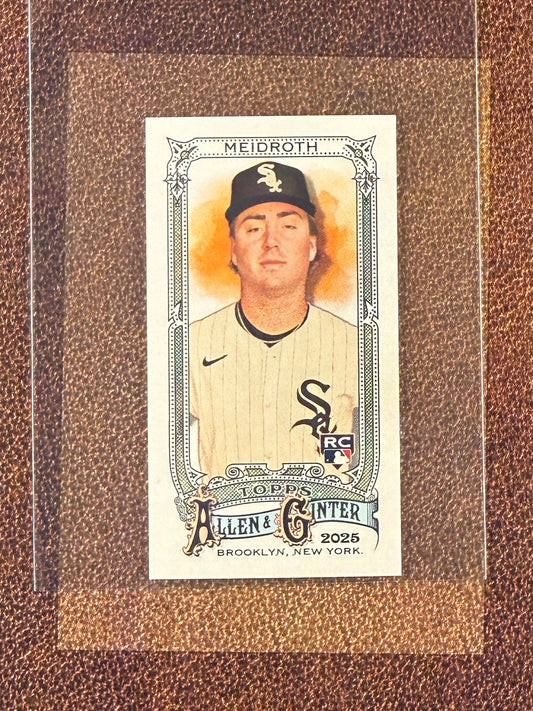 Chase Meidroth - 2025 Allen and Ginter - Rookie Mini Brooklyn Back /25 - White Sox
