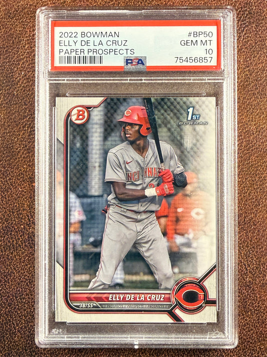 Elly De La Cruz - 2022 Bowman - 1st Paper Prospect (PSA 10) - Reds.