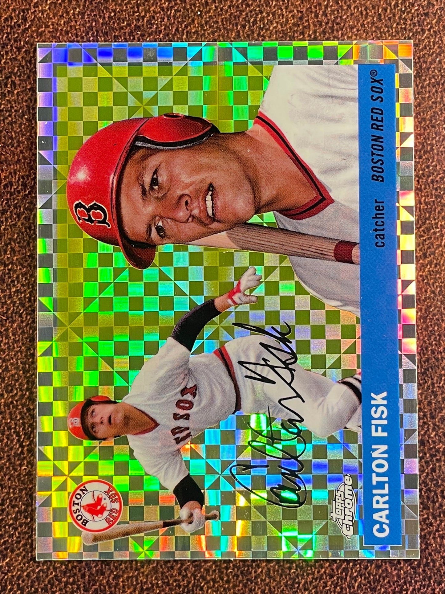 Carlton Fisk - 2025 Topps Chrome Platinum - X-Fractor - Red Sox