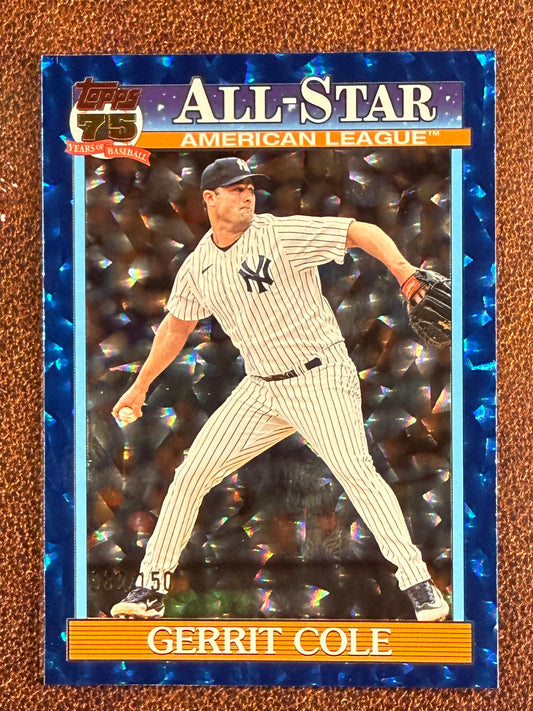 Gerrit Cole - 2026 Topps Series 2 - BLUE 1991 All Star Crackle /150 - Yankees