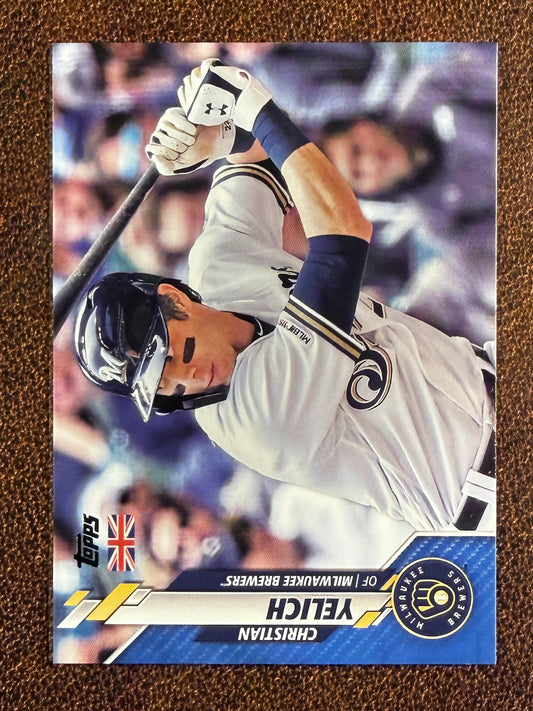 Christian Yelich - 2020 Topps UK - BLUE /75 - Brewers