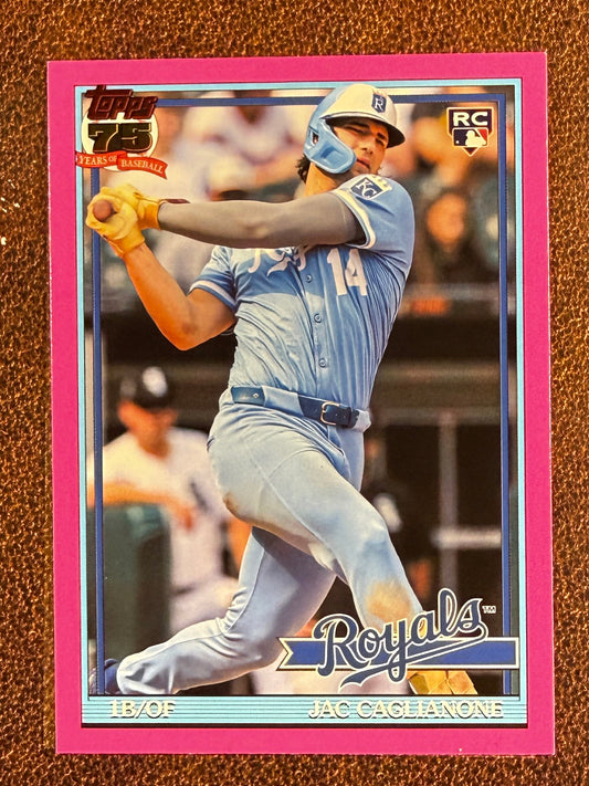 Jac Caglianone - 2026 Topps Series 2 - PINK 1991 Rookie - Royals