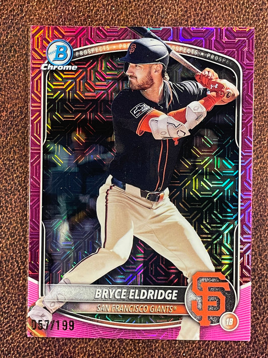 Bryce Eldridge - 2025 Bowman Chrome - PINK MOJO /199 - Giants