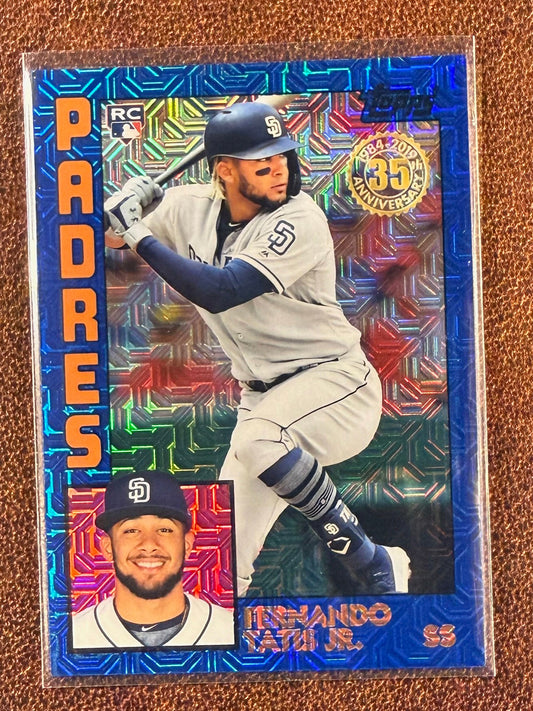 Fernando Tatis Jr. - 2019 Topps Update - Rookie Blue Mojo /150 - Padres