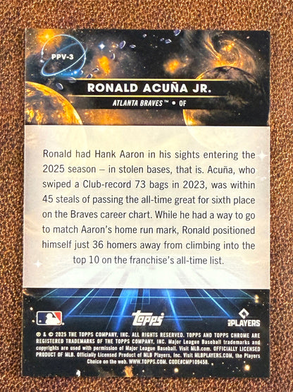 Ronald Acuna Jr. - 2025 Topps Chrome Cosmic - Planetary Pursuit VENUS - Braves