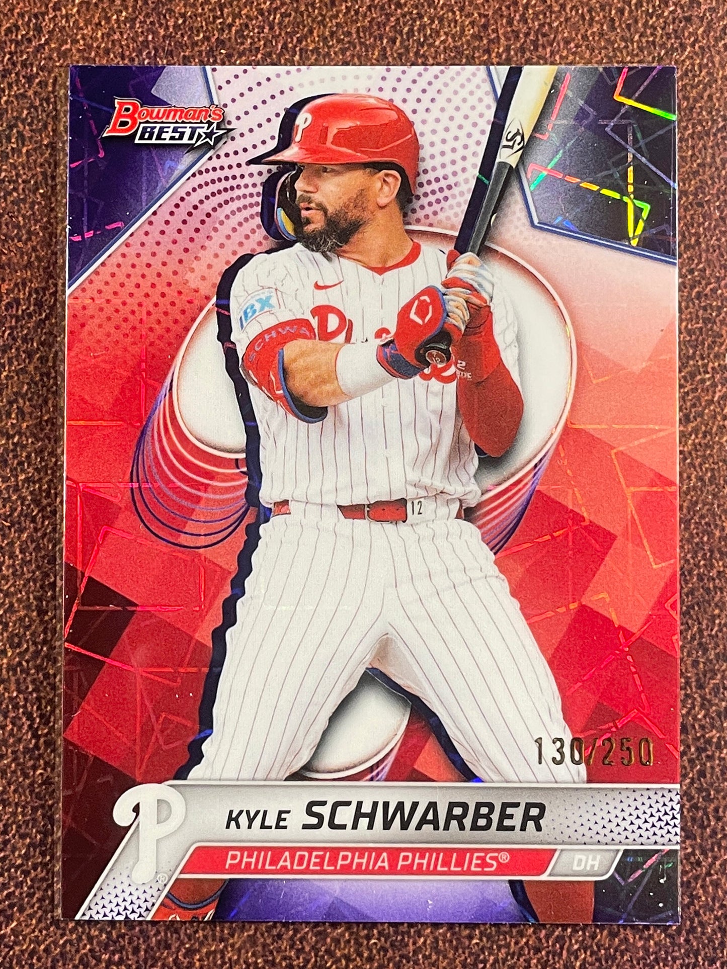 Kyle Schwarber - 2025 Bowmans Best - PURPLE /250 - Phillies
