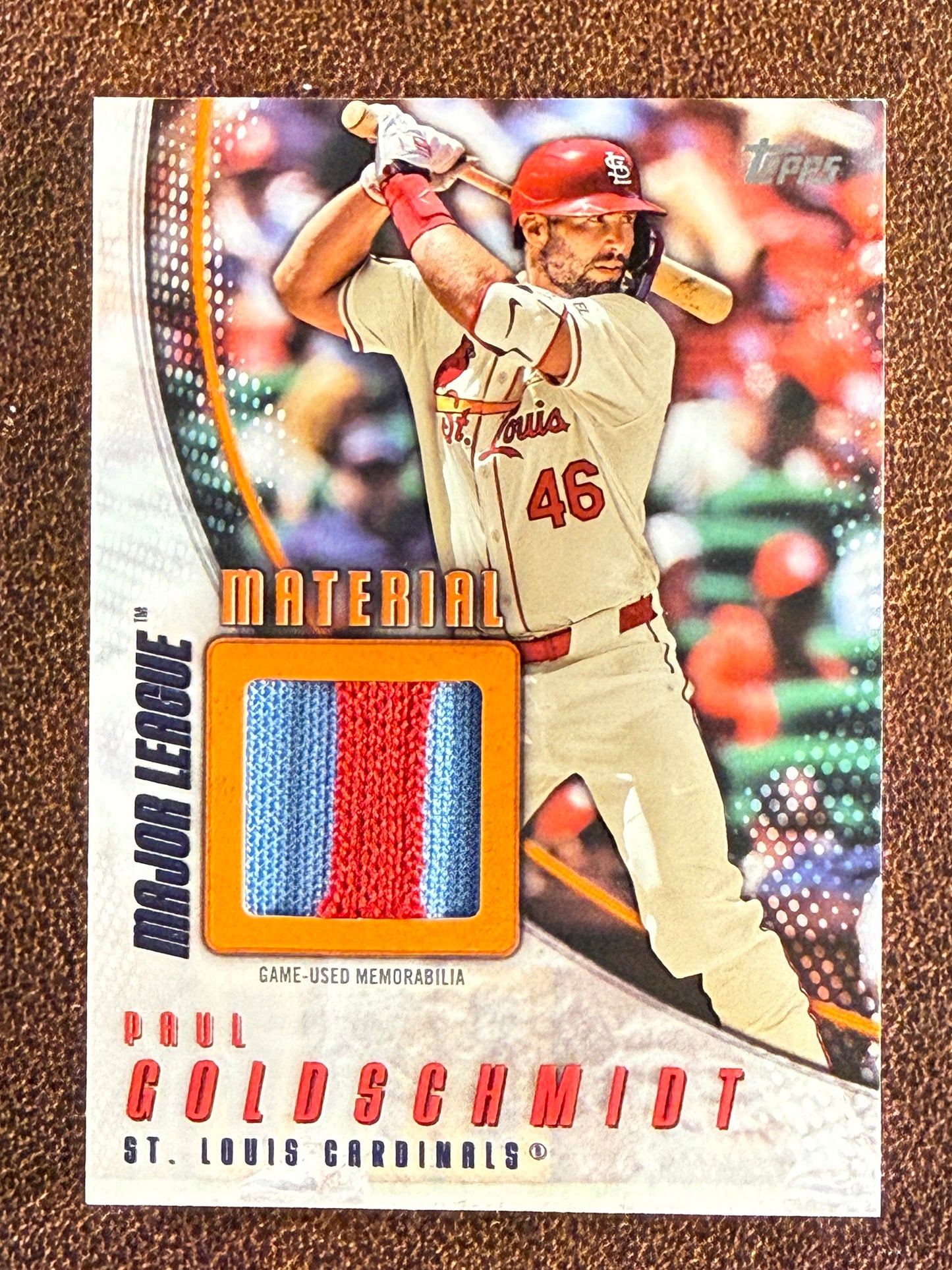 Paul Goldschmidt - 2025 Topps Series 1 - ORANGE Major League Material RELIC /25 - Cardinals