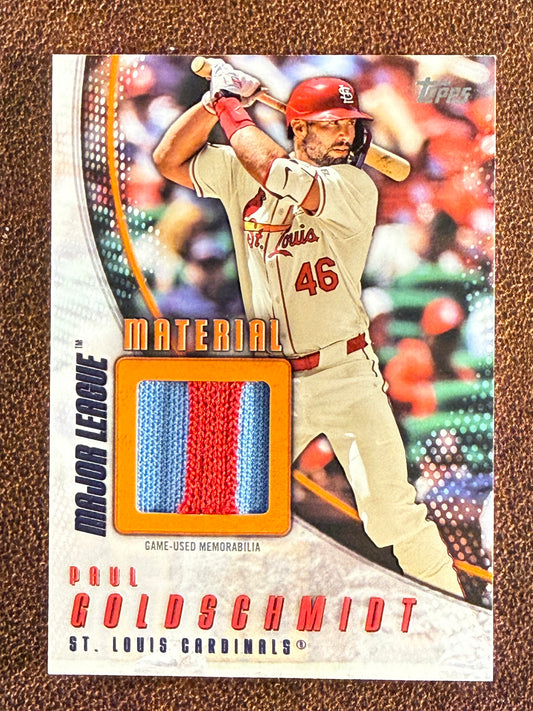 Paul Goldschmidt - 2025 Topps Series 1 - ORANGE Major League Material RELIC /25 - Cardinals