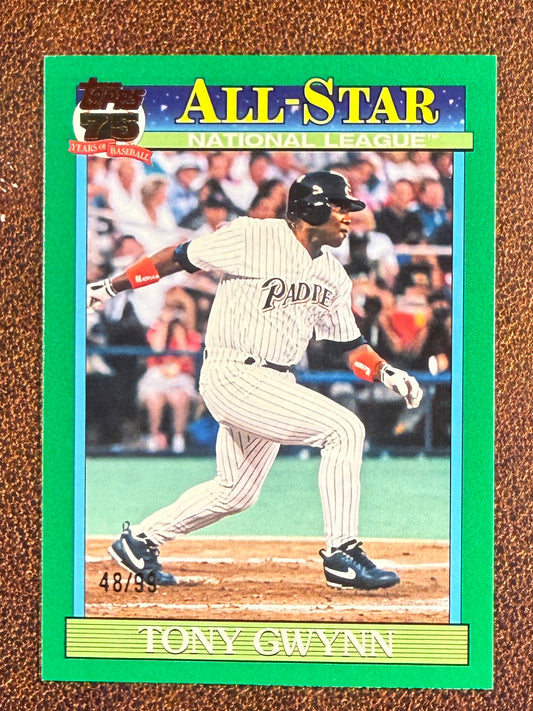 Tony Gwynn - 2026 Topps Series 2 - GREEN 1991 All Star /99 - Padres