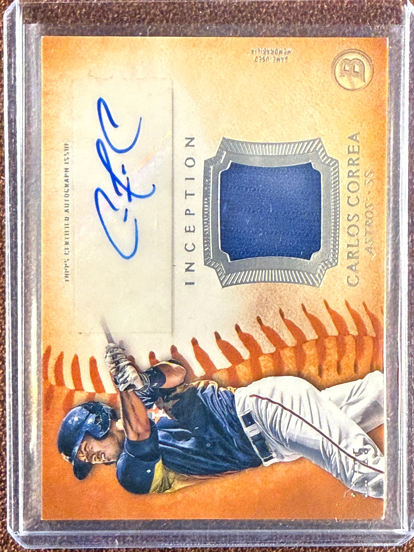 Carlos Correa - 2015 Bowman - ORANGE Patch AUTO /25 - Astros