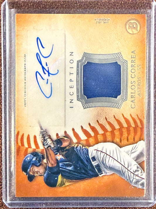 Carlos Correa - 2015 Bowman - ORANGE Patch AUTO /25 - Astros