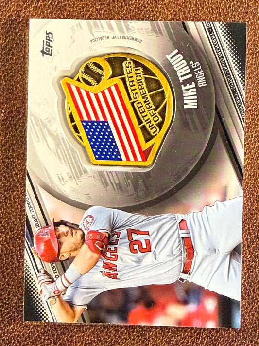 Mike Trout - 2020 Topps Series 1 - Global Game Medallion /149 - Angels