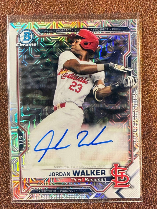 Jordan Walker - 2021 Bowman - Mojo AUTO - Cardinals