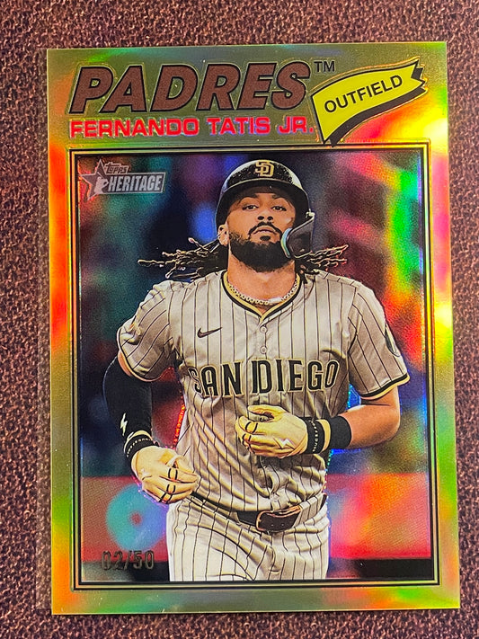 Fernando Tatis Jr - 2026 Topps Heritage - GOLD Refractor /50 - Padres