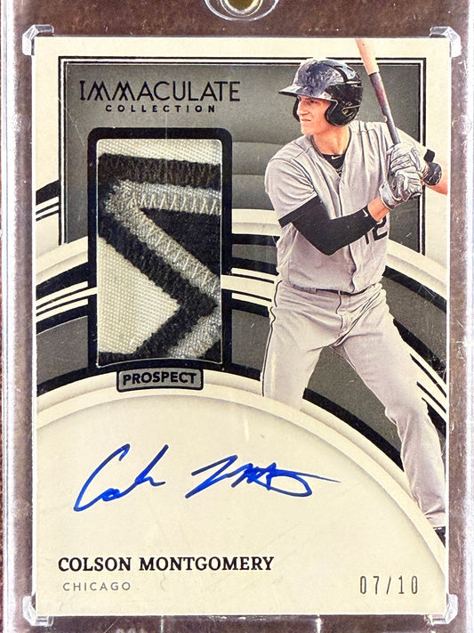 Colson Montgomery - 2022 Panini Immaculate - Patch AUTO /10 - White Sox