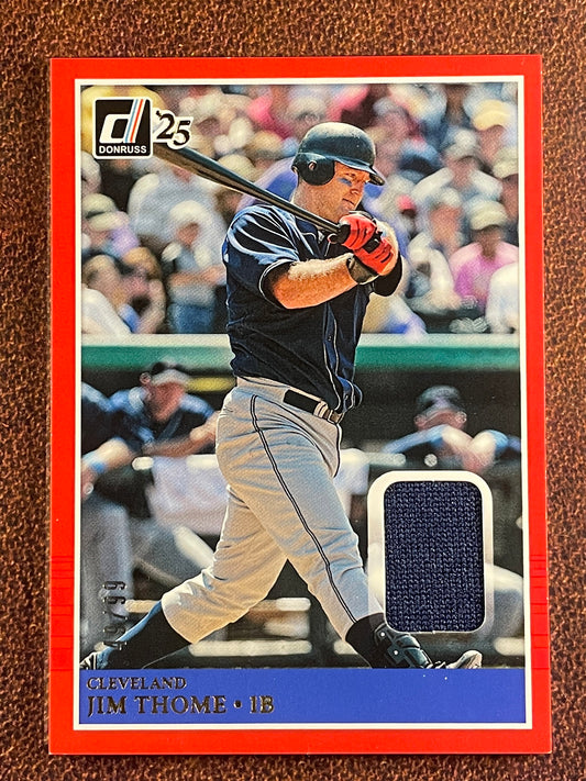 Jim Thome - 2025 Donruss - RED RELIC /99 - Guardians