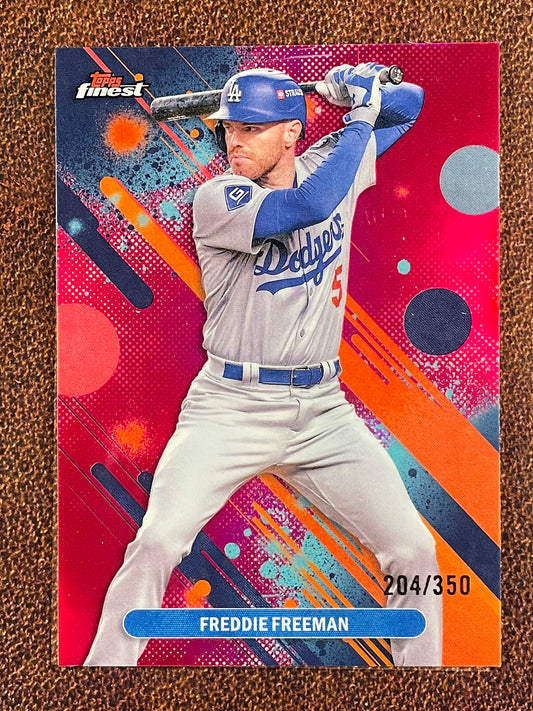 Freddie Freeman - 2025 Topps Finest - Common MAGENTA Refractor /350 - Dodgers