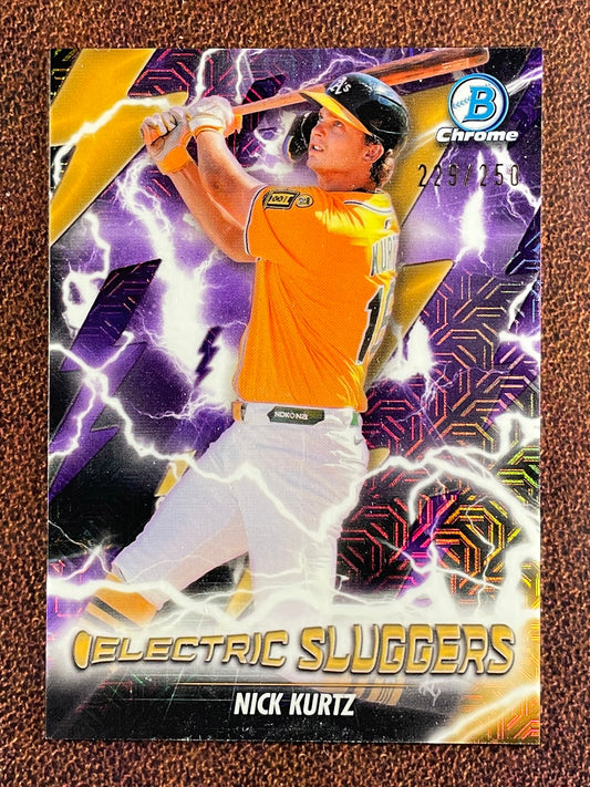 Nick Kurtz - 2026 Bowman - PURPLE Electric Sluggers /250 - Athletics