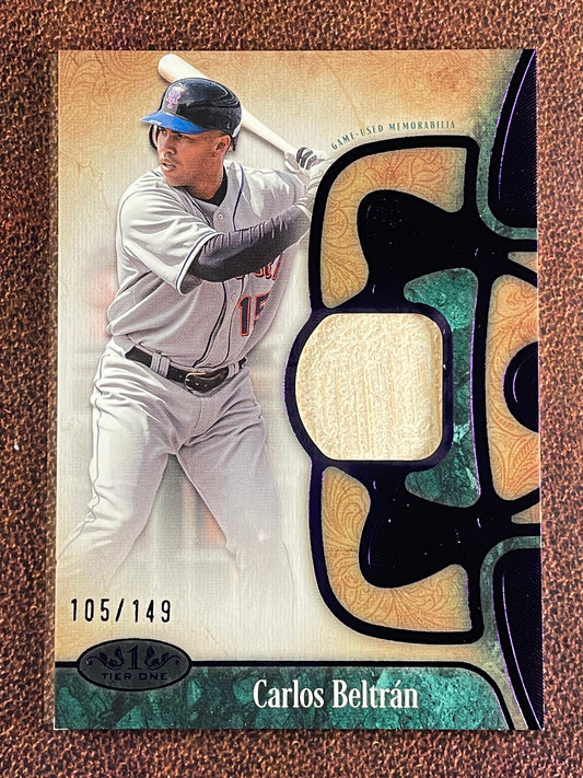 Carlos Beltran - 2026 Topps Tier One - PURPLE Foil RELIC /149 - Mets