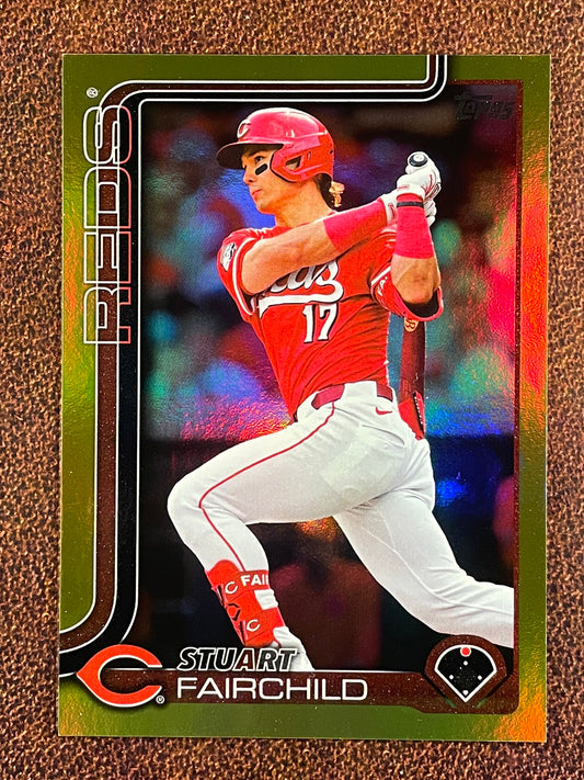 Stuart Fairchild - 2025 Topps Series 2 - GOLD Rainbow Foil /50 - Reds