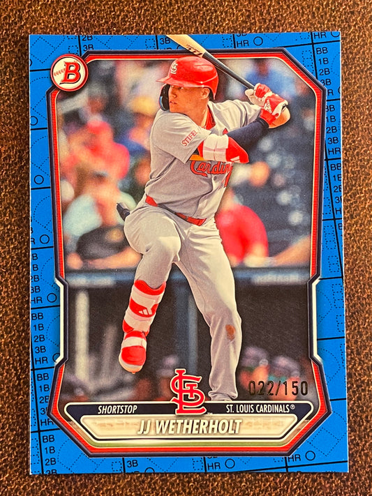 JJ Wetherholt - 2026 Bowman - BLUE Pattern /150 - Cardinals