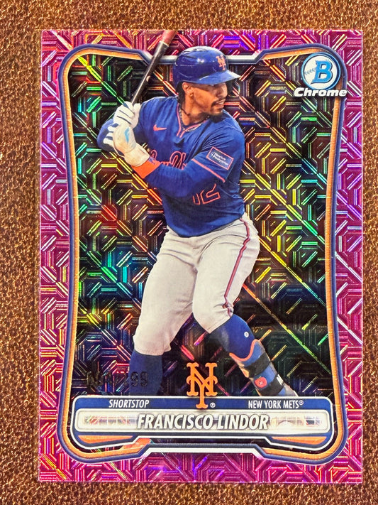 Francisco Lindor - 2026 Bowman - PINK Mojo /199 - Mets