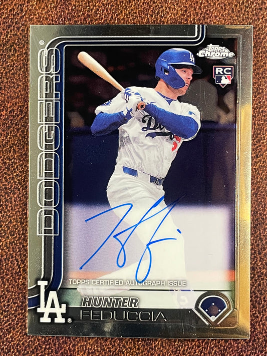 Hunter Feduccia - 2025 Topps Chrome - Rookie AUTO - Dodgers