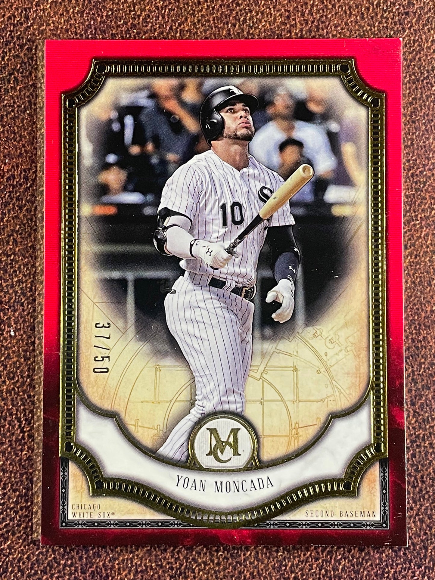 Yoan Moncada - 2018 Topps Museum Collection - RUBY /50 (*Back Edge Whiting*) - White Sox