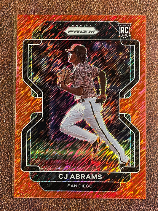 CJ Abrams - 2022 Panini Prizm - RED Shimmer /7 - Padres
