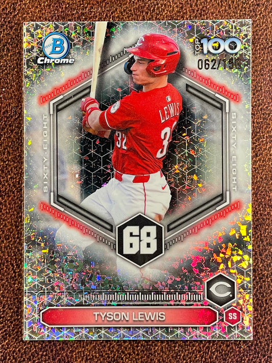 Tyson Lewis - 2026 Bowman Chrome - Scouts 100 Mini Diamond /150 - Reds