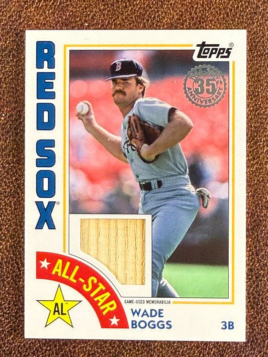 Wade Boggs - 2019 Topps - 1984 RELIC - Red Sox