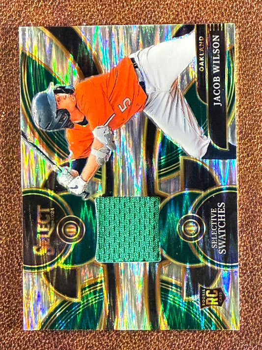 Jacob Wilson - 2024 Panini Select - Rookie RELIC - Athletics
