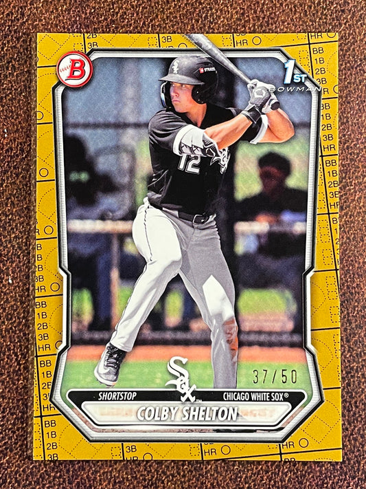 Colby Shelton - 2026 Bowman - GOLD Paper Pattern /50 - White Sox