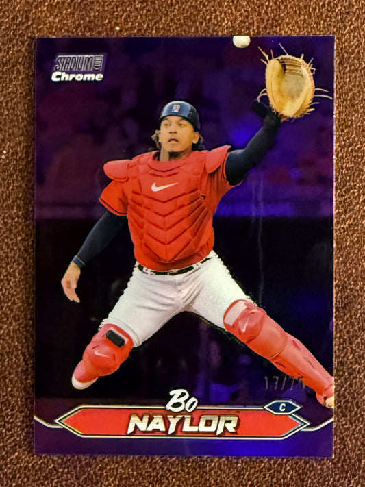 Bo Naylor - 2024 Topps Stadium Club - PURPLE /75 - Guardians