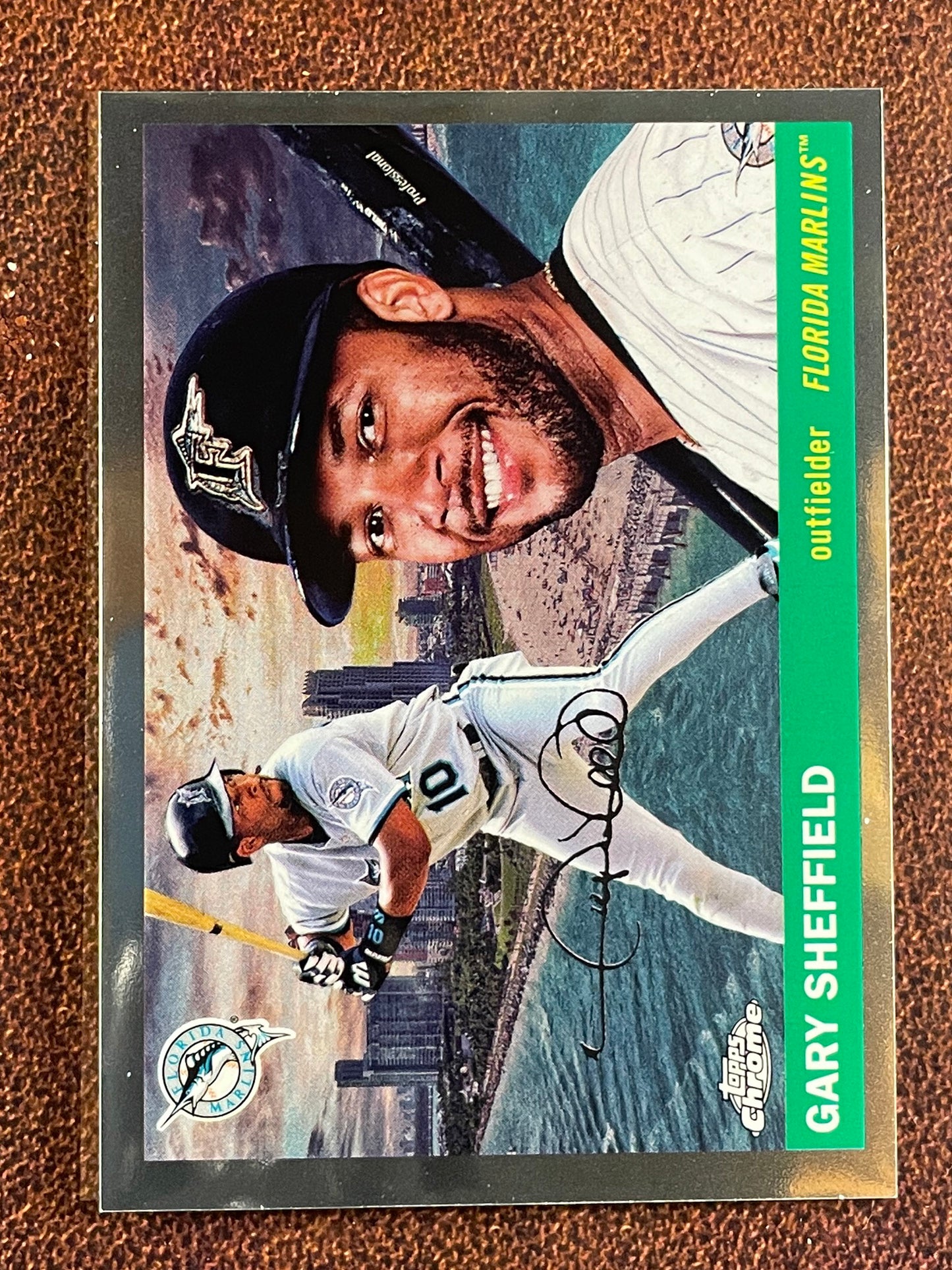 Gary Sheffield - 2025 Topps Chrome Platinum - City Variation - Marlins