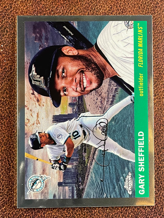Gary Sheffield - 2025 Topps Chrome Platinum - City Variation - Marlins