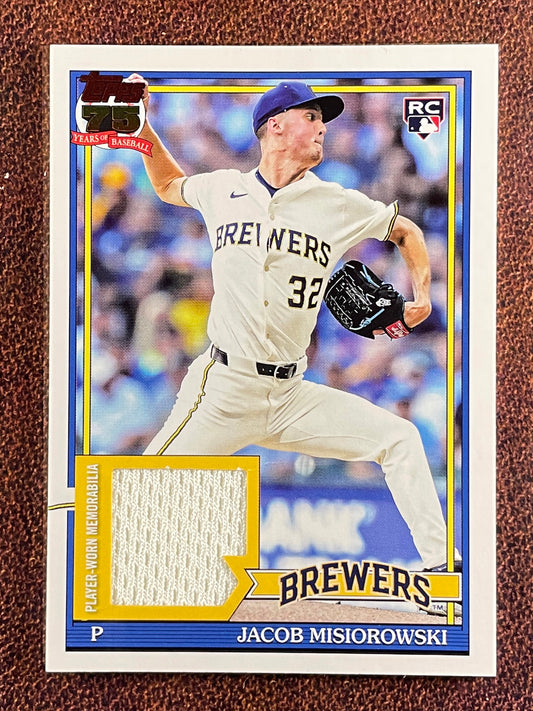 Jacob Misiorowski - 2026 Topps Series 1 - Rookie 1991 RELIC (white patch) - Brewers