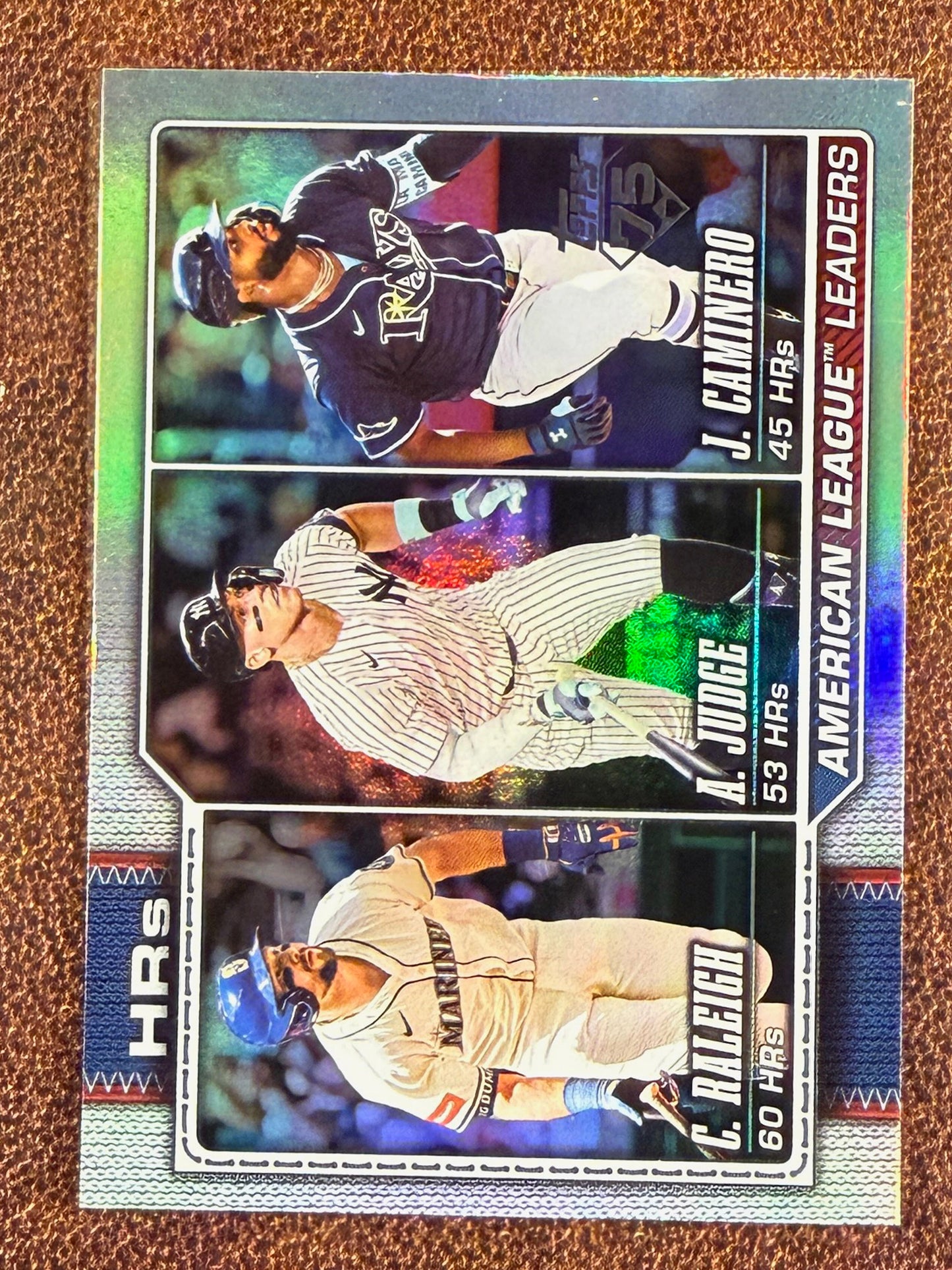 Cal Raleigh / Aaron Judge / Junior Caminero - 2026 Topps Series 1 - Rainbow Foil - Yankees
