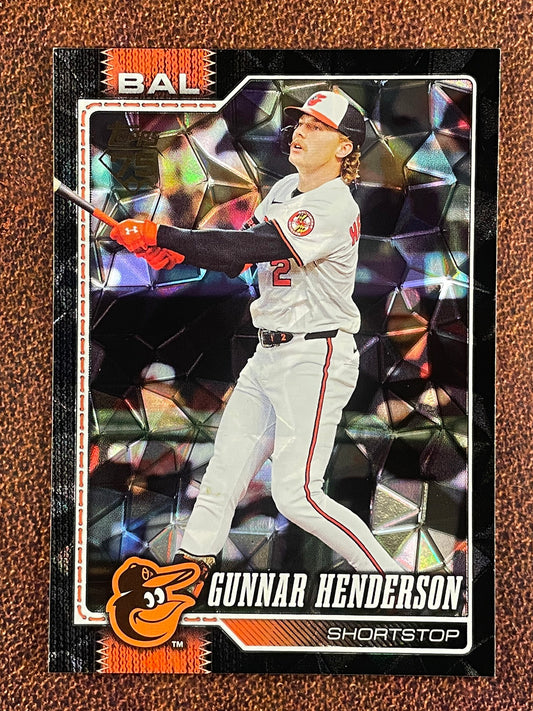 Gunnar Henderson - 2026 Topps Series 1 - BLACK Diamante /10 (*Slight corner whiting*) - Orioles