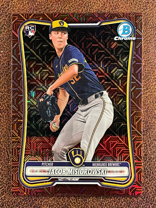 Jacob Misiorowski - 2026 Bowman - BURGUNDY Rookie MOJO /275 - Brewers