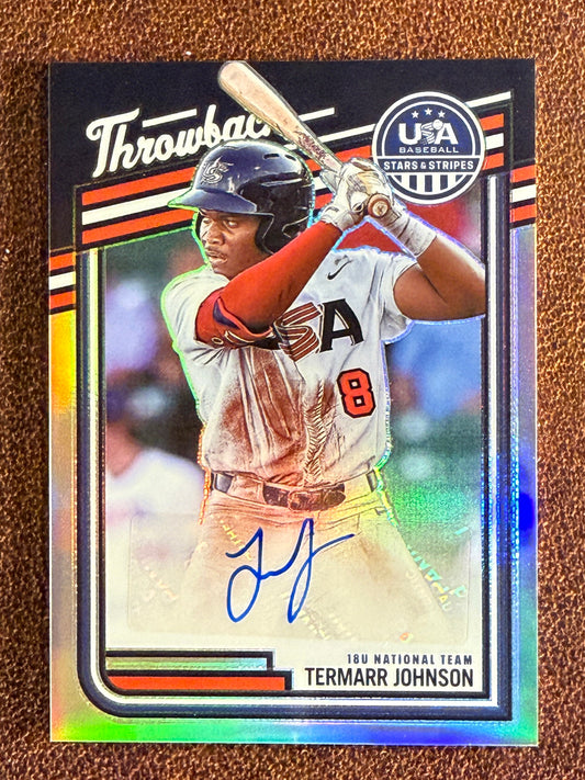Termarr Johnson - 2026 Panini Stars & Stripes - Throwback AUTO /150 - Pirates