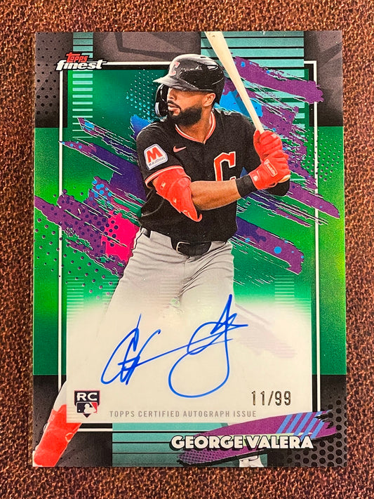 George Valera - 2026 Topps Finest - GREEN AUTO /99 - Guardians