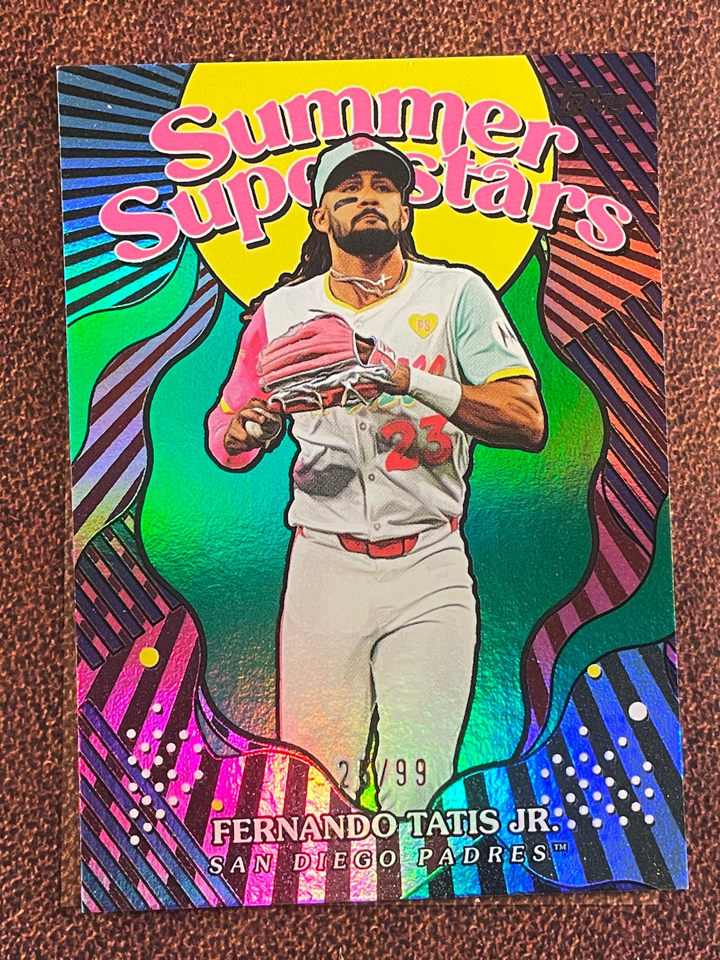 Fernando Tatis Jr. - 2025 Topps Series 2 - GREEN Summer Superstars /99 - Padres.