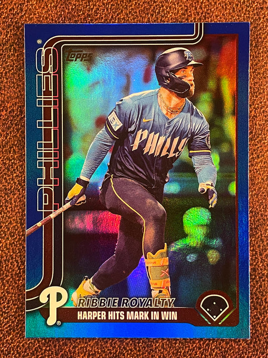 Bryce Harper - 2025 Topps Update - BLUE Rainbow Foil /150 - Phillies